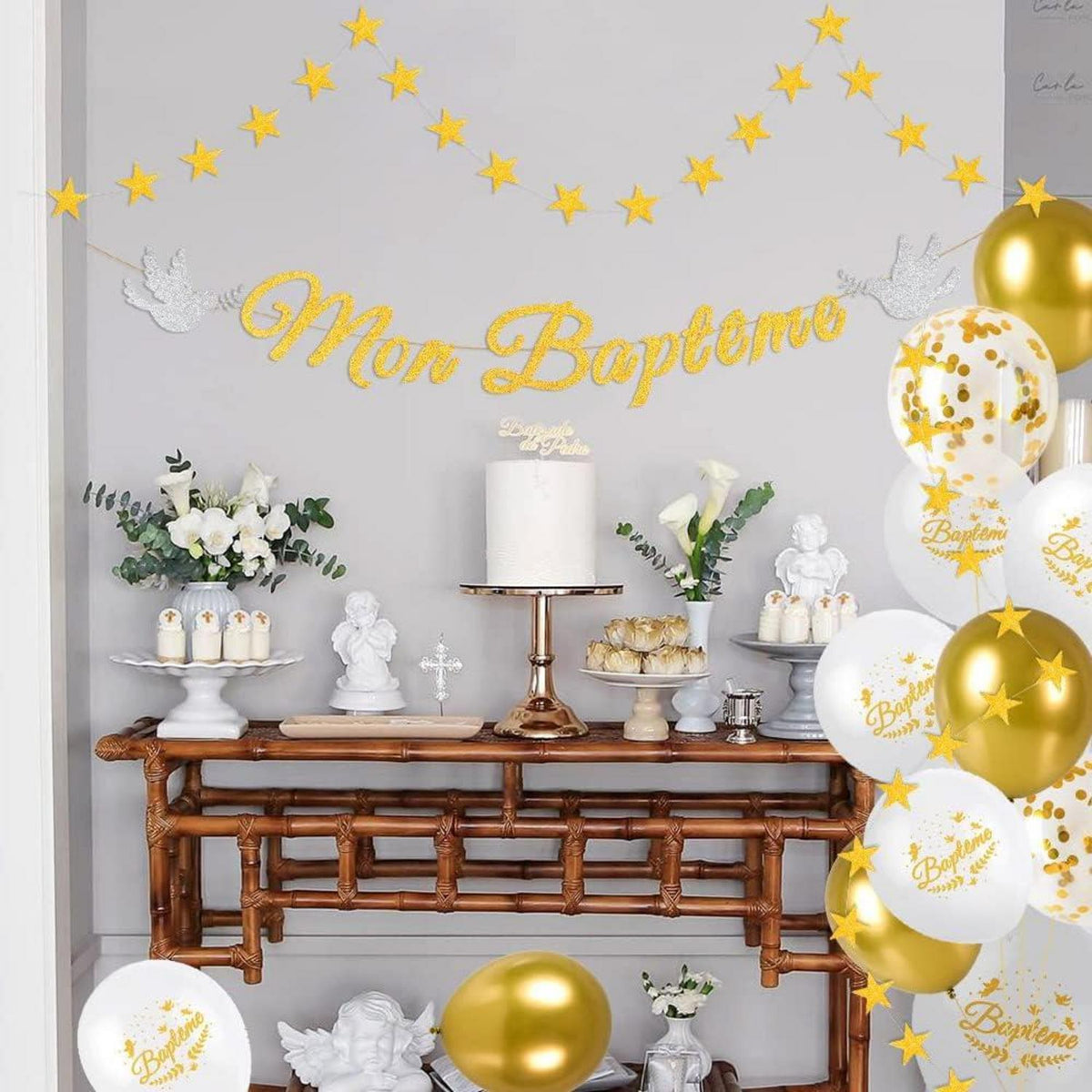 iZoeL Babyparty-Dekoration Bannière Star Guirlande