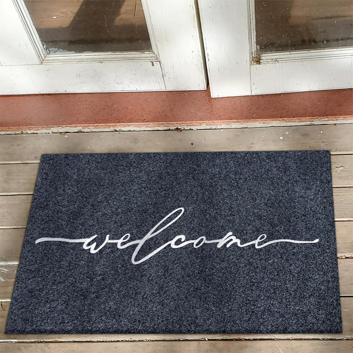 Fußmatte 90x60 cm rutschfest – Grau für Innen & Außen