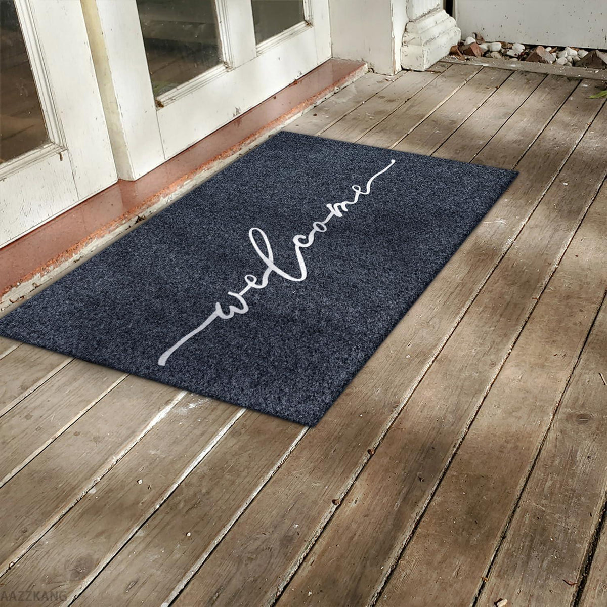 Fußmatte 90x60 cm rutschfest – Grau für Innen & Außen