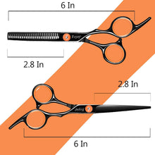Haarschneideschere Set Profi 6 Zoll Edelstahl Ergonomisches