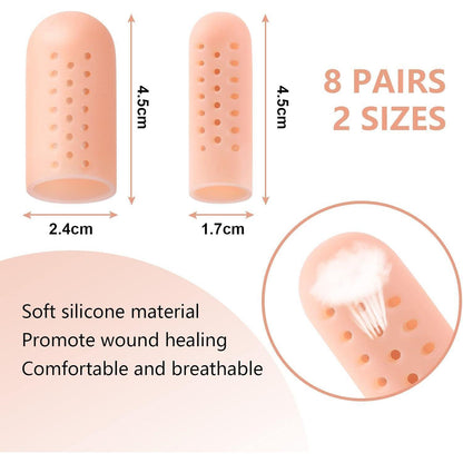 Silikon Fingerschutz Gel Fingerlinge atmungsaktiv beige