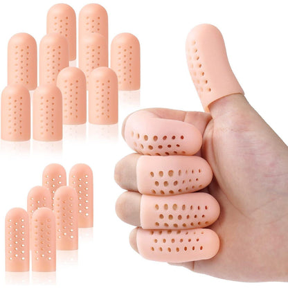 Silikon Fingerschutz Gel Fingerlinge atmungsaktiv beige