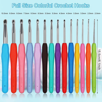 Häkelnadel Set Aluminium – 36 Teile mit Zubehör & Tasche