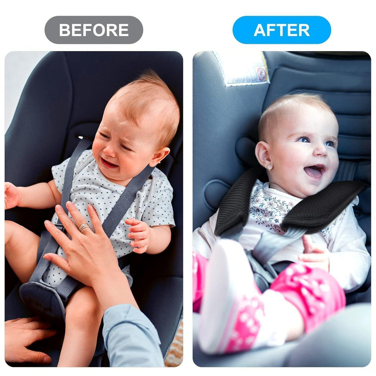 Baby Gurtpolster atmungsaktiv & universell für Autositz & Kinderwagen