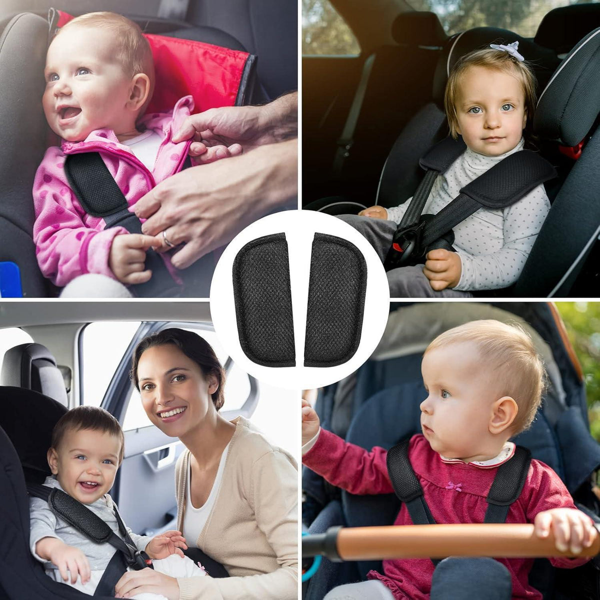 Baby Gurtpolster atmungsaktiv & universell für Autositz & Kinderwagen