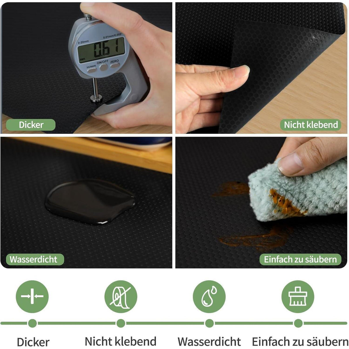 Schubladenmatte 45x600cm – Rutschfest & Schneidbar für Küche & Co.