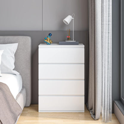 Weiße Kommode mit 4 Schubladen – 60x40x80cm, Schlafzimmer Sideboard