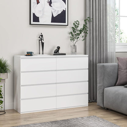 Weiße Kommode mit 4 Schubladen – 60x40x80cm, Schlafzimmer Sideboard