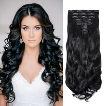 45cm Clip in Haarverlängerung Schwarz – Voluminös & Natürlich