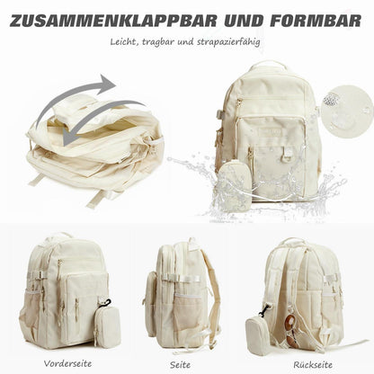 Laptop Rucksack 15.6 Zoll – Schulrucksack Daypack Grau