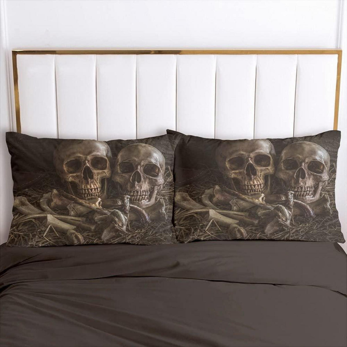 Totenkopf Bettwäsche Set 135x200cm - 4-teilig, Mikrofaser