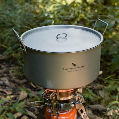 Titan Campingtopf 5L mit Deckel & Klappgriff