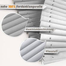 Plissee ohne Bohren Verdunkelung Klemmfix Hellgrau 85x160cm