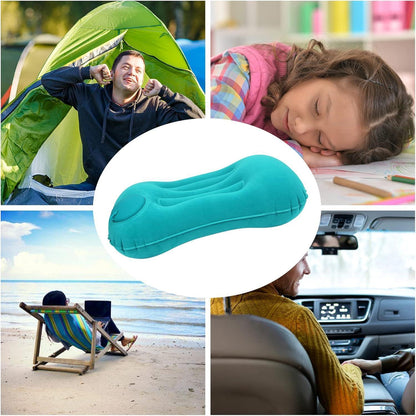 Aufblasbares Reisekissen – Camping & Outdoor Kopfkissen Blau