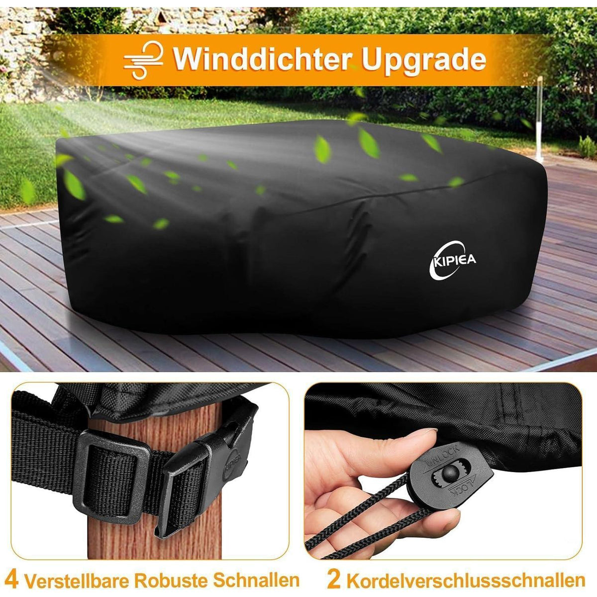 Gartenmöbel Abdeckung Wasserdicht 280x280x71cm