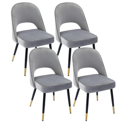 Samt Esszimmerstühle 4er Set – Modern & Komfortabel Grau