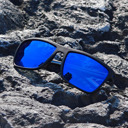 Polarisierte Sonnenbrille Herren TR90 Rahmen UV400 Schutz Blau