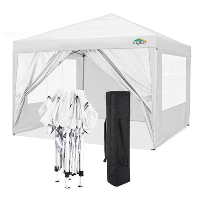 Faltpavillon 3x3 Wasserdicht mit Seitenteilen – Partyzelt für Garten