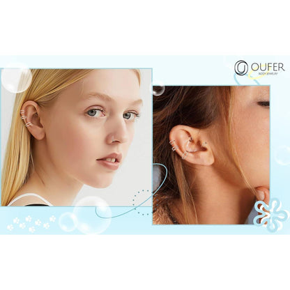 Chirurgenstahl Nasenring Helix Hoop 18G 1.0mm 10mm Silber