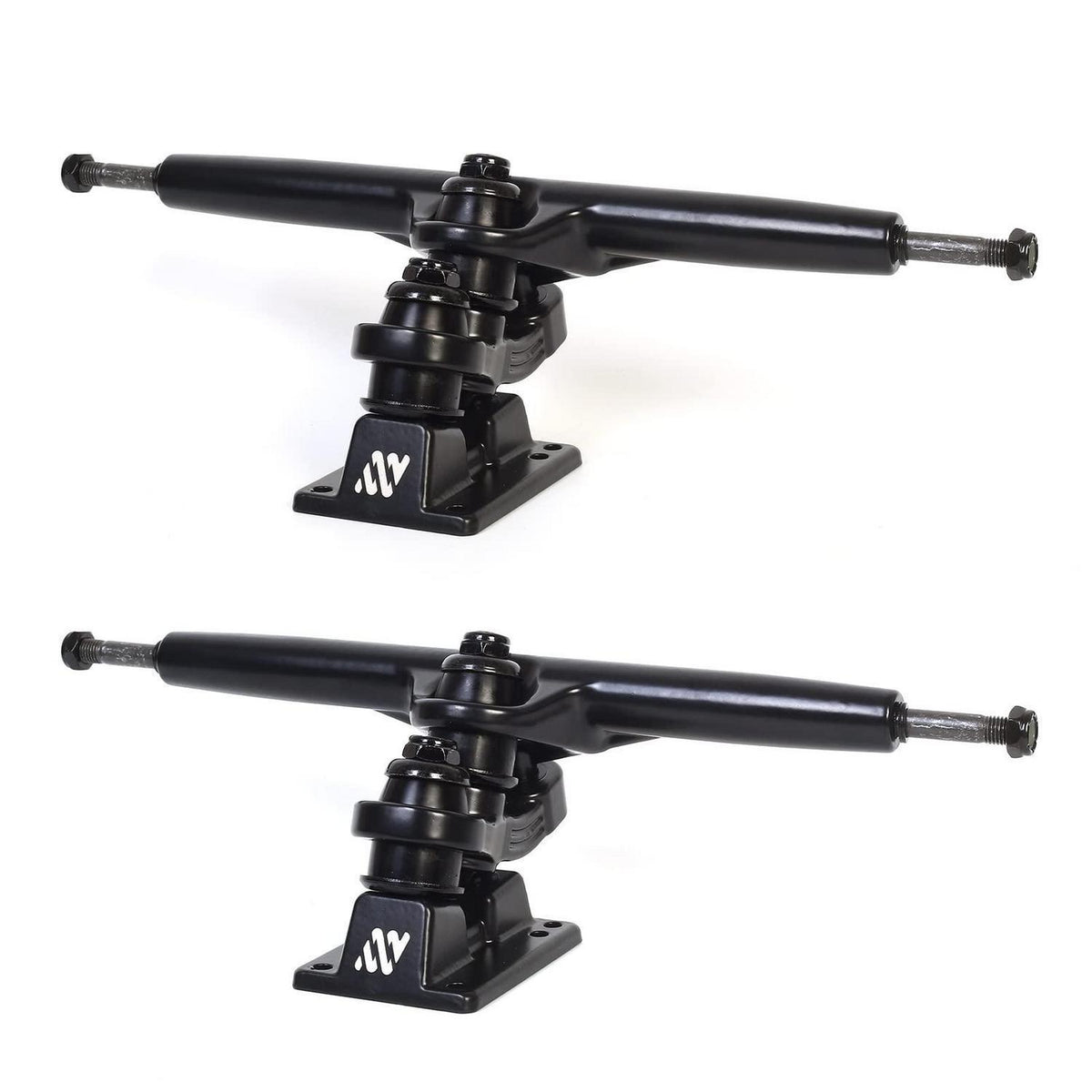 Sidewinder II Surf Skateboard – Doppel-Kingpin Trucks, Schwarz