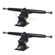 Sidewinder II Surf Skateboard – Doppel-Kingpin Trucks, Schwarz