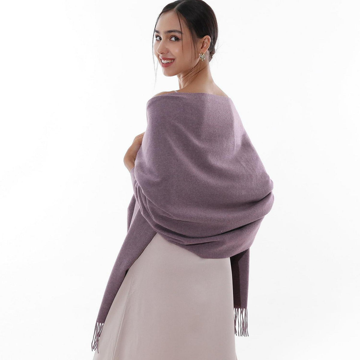 Damen Schal Stola Festlich Violett für Abendkleid Hochzeit