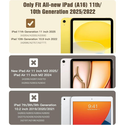 iPad Hülle mit Ständer & Auto Wake/Sleep, Hellgelb