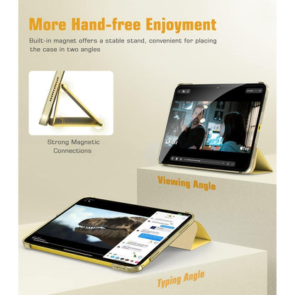 iPad Hülle mit Ständer & Auto Wake/Sleep, Hellgelb
