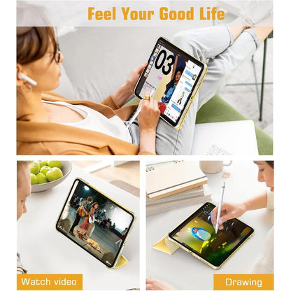 iPad Hülle mit Ständer & Auto Wake/Sleep, Hellgelb