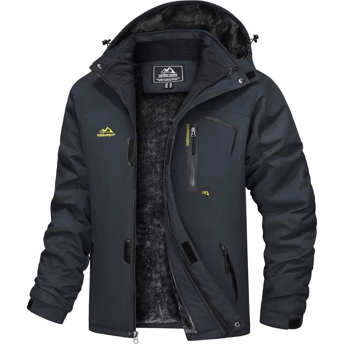Herren Winterjacke wasserdicht & winddicht mit Fleece-Futter