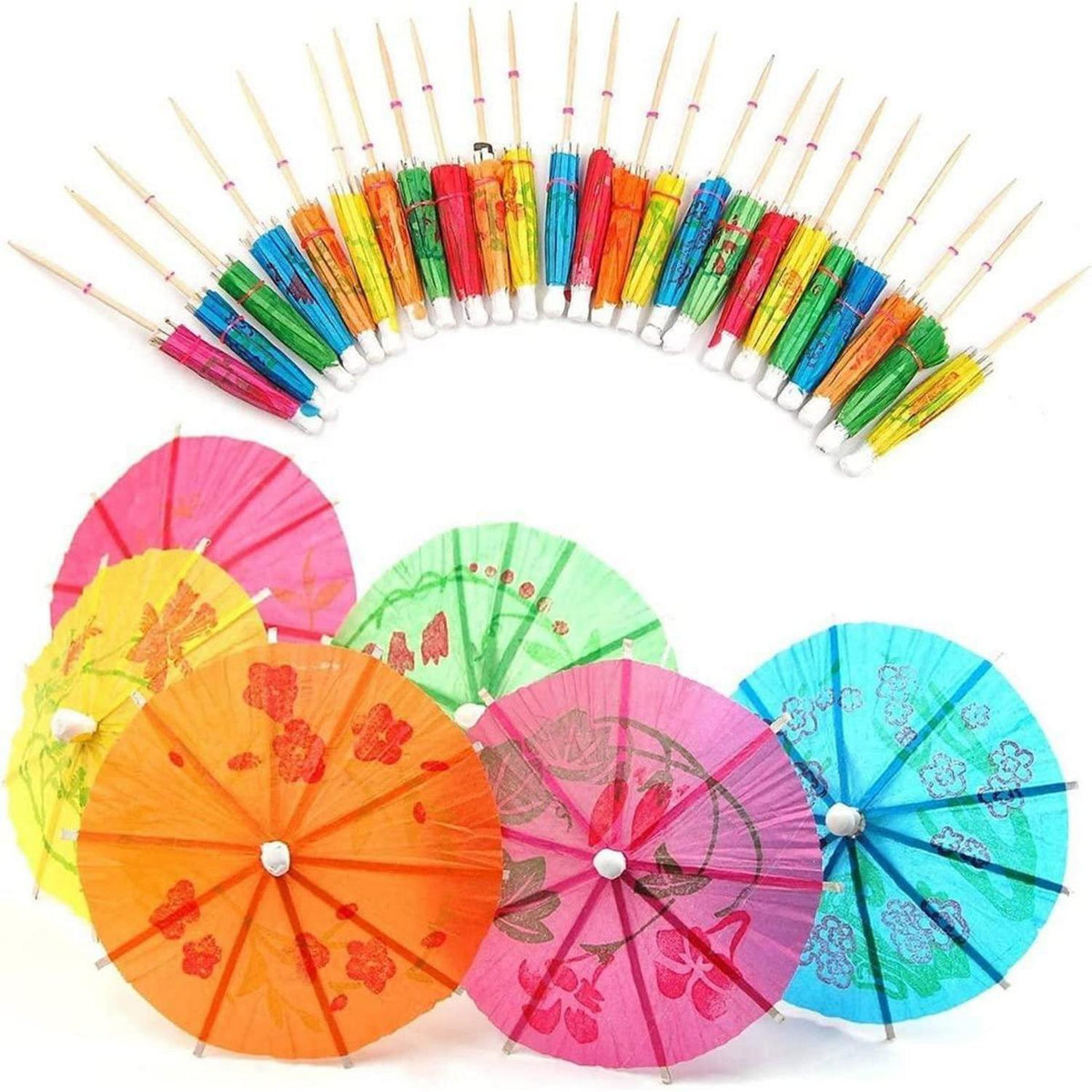 50 Cocktail Sonnenschirme - Getränkedekoration für Partys