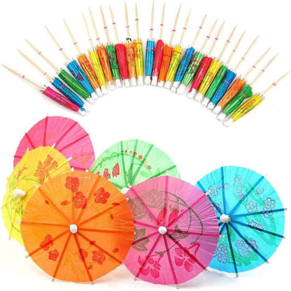 50 Cocktail Sonnenschirme - Getränkedekoration für Partys