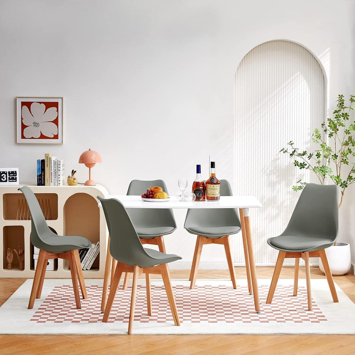 Weißer Esstisch 100x70 cm – Skandinavisch & Robust