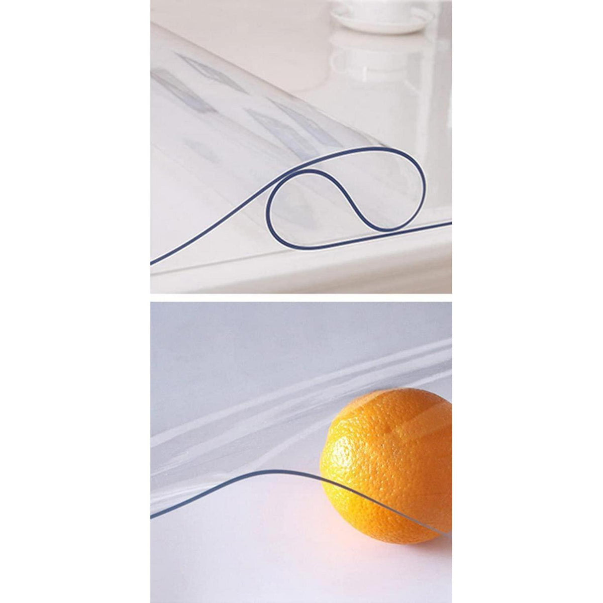 PVC Tischdecke Transparent 85x150cm / 150x85cm - 2mm Dicke