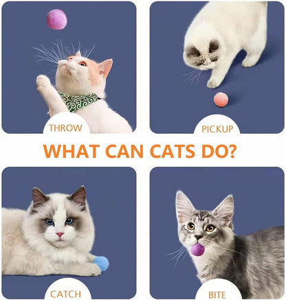 100er Pack Katzenfilzbälle Katzenspielzeug Interaktiv & Weich