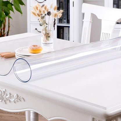 PVC Tischdecke Transparent 90x180cm - 2mm Dicke Schutzfolie