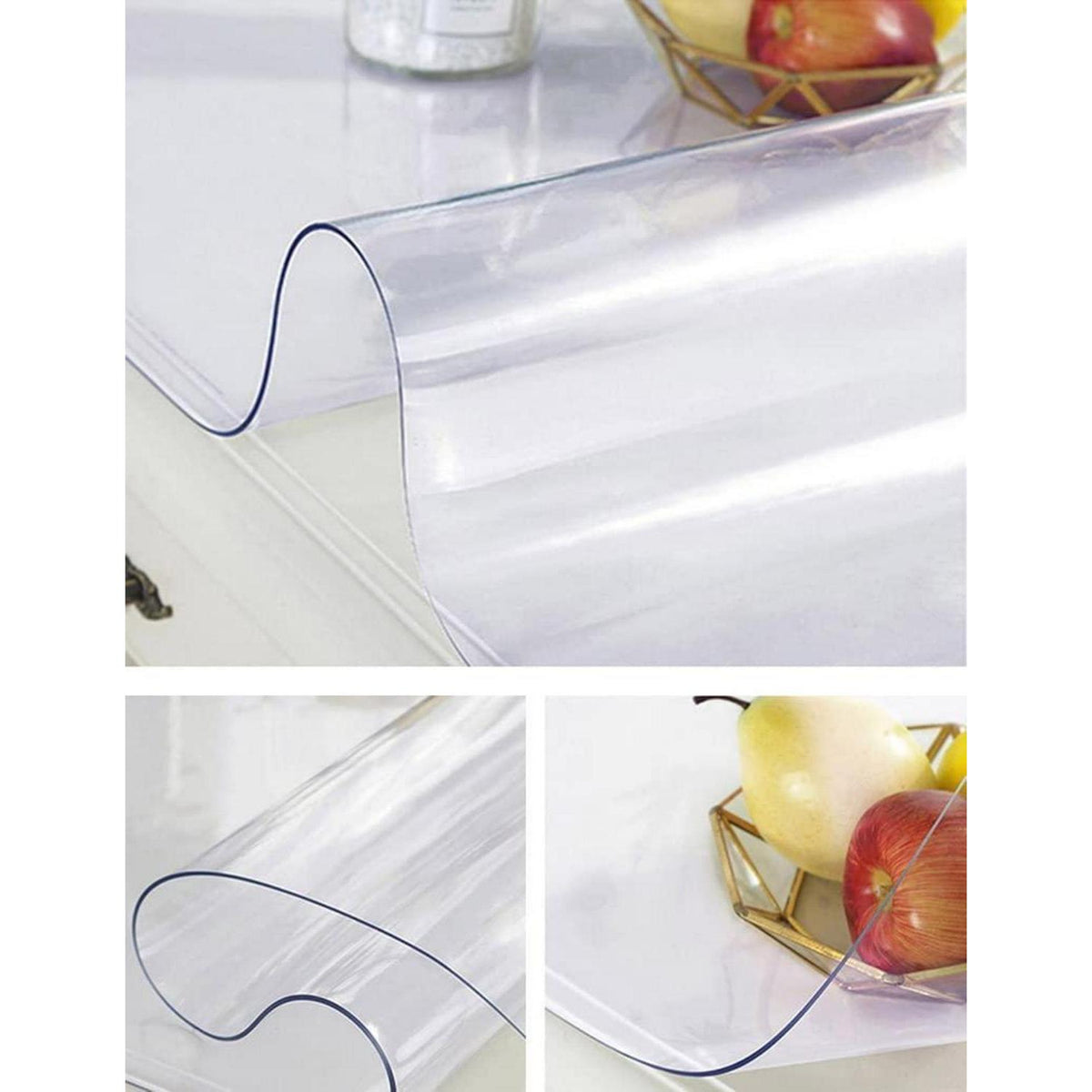 PVC Tischdecke Transparent 90x180cm - 2mm Dicke Schutzfolie