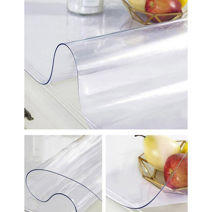PVC Tischdecke Transparent 90x180cm - 2mm Dicke Schutzfolie