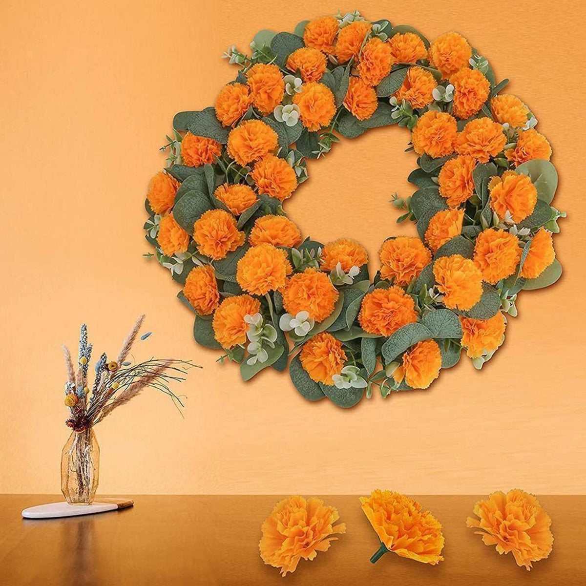 30x Künstliche Ringelblumen – Diwali Deko & DIY Blumen