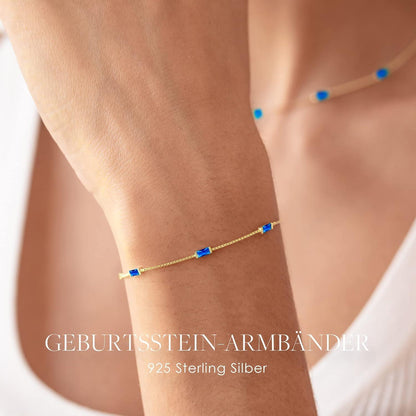 Damen Armband 925 Sterling Silber mit Zirkonia & Edelsteinen