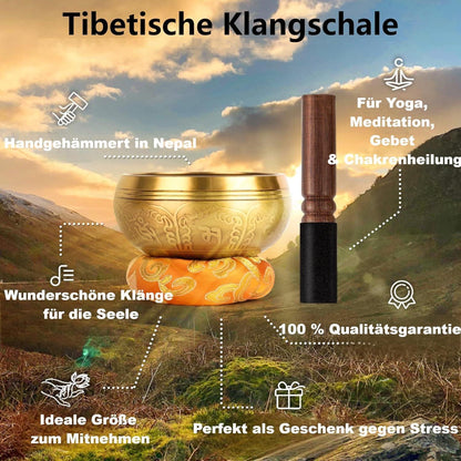 Tibetische Klangschale 9.5cm – Handgehämmert in Nepal für Meditation & Yoga
