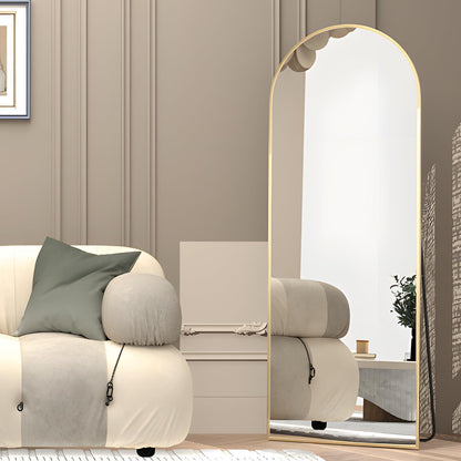 Großer Goldener Ganzkörperspiegel 165x60cm – Stand- & Wandspiegel