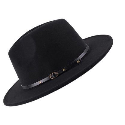 Verstellbarer Fedora Hut Damen & Herren – Schwarz
