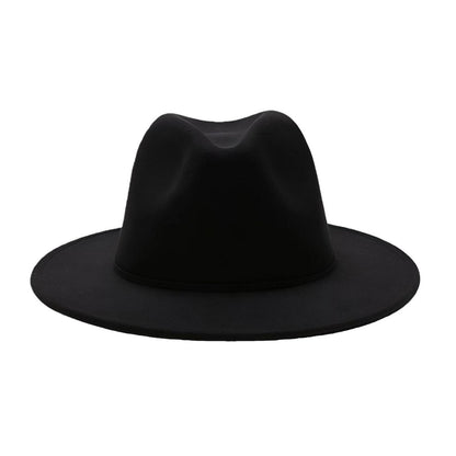 Moderner Fedora Hut aus Wollmischung mit breiter Krempe