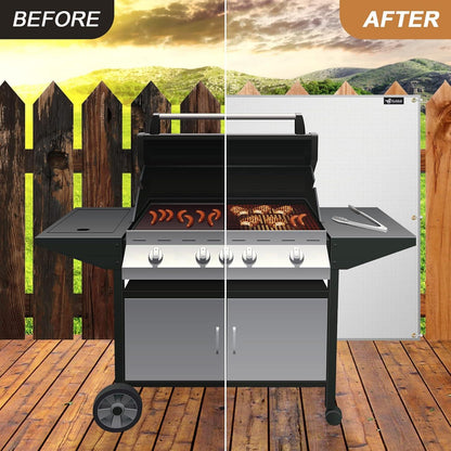 Hitzebarriere Aluminium Schutzmatte Grill Geländer 76x100cm