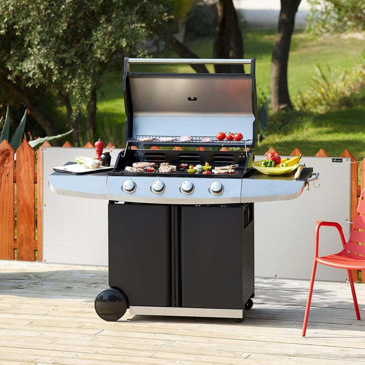 Aluminium-Hitzeschutzmatte für Deckgeländer Grill Herd 76x100 cm