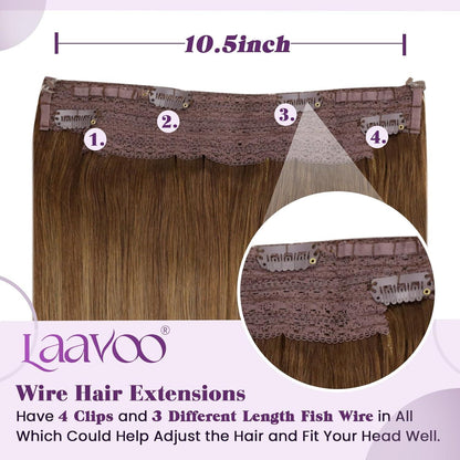 Echthaar Verlängerung Balayage Braun Ombre 35cm