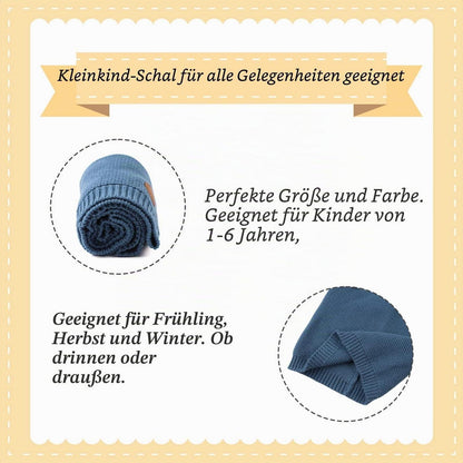 Baby Schlauchschal Baumwolle warm für 1-6 Jahre Haze Blau