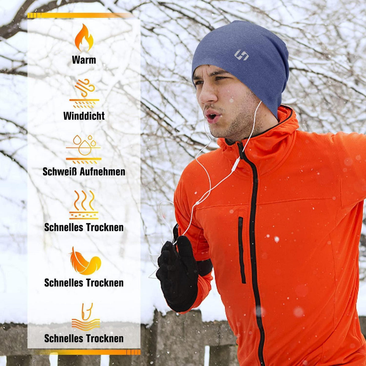 Sportmütze Fleece für Damen und Herren, Blau