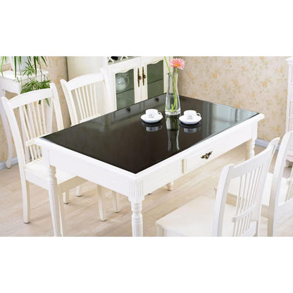 Wasserdichte PVC Tischdecke Schwarz 90x180 cm – Schutzfolie für Tisch